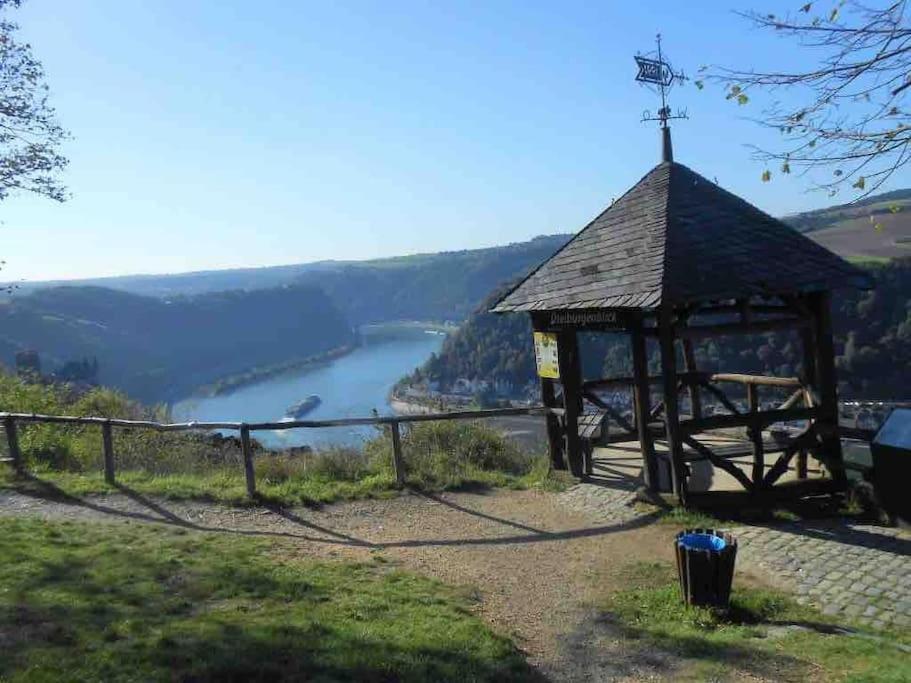 #1 Studioapartment Mit Loreleyblick Direkt An Der Schoensten Etappe Des Rheinsteigs Patersberg Bagian luar foto